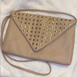 Apt. 9 Tan Gold Stoned Envelope Crossbody Bag 👜